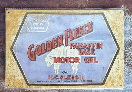 Golden Fleece Oil Tin Sign