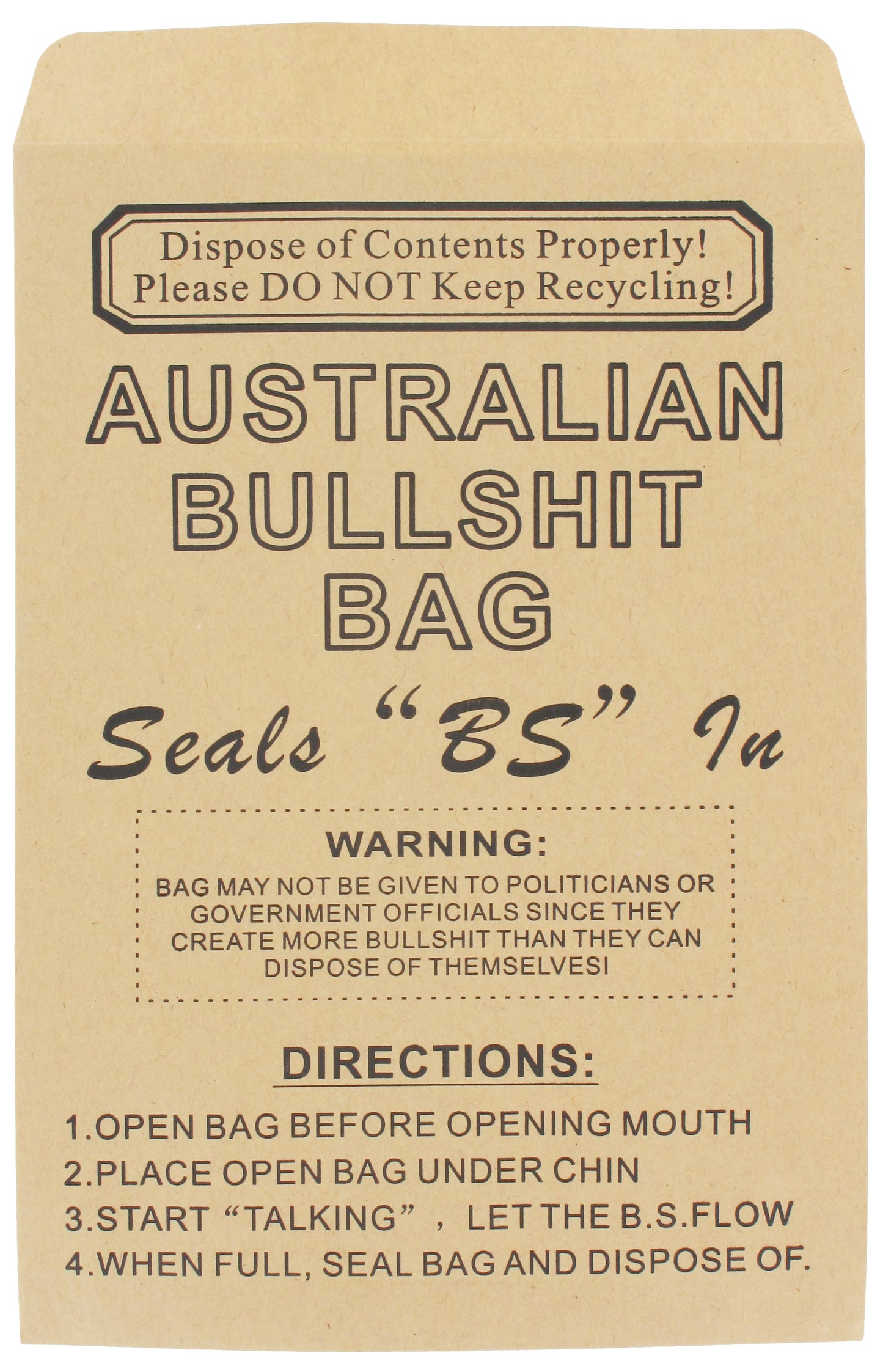 Australian Bullshit Bags