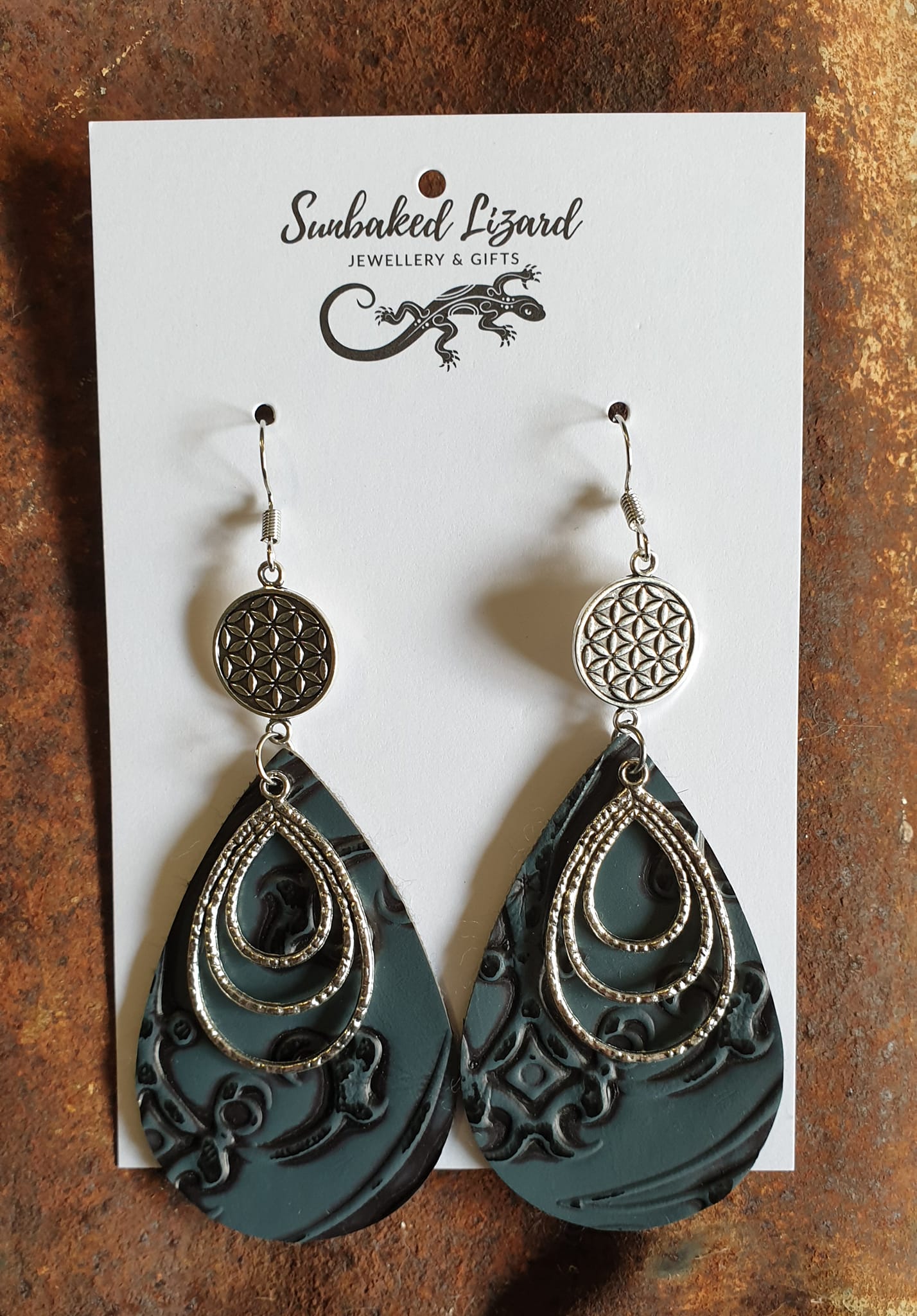 Abbie Leather Teardrops (3 Colours Available)