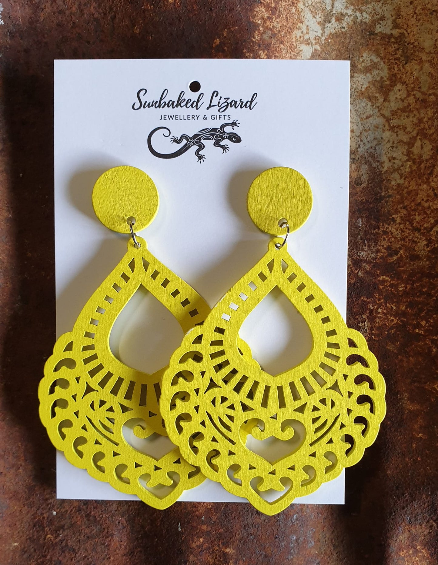 Fancy Timber Dangles (6 Colours Available)