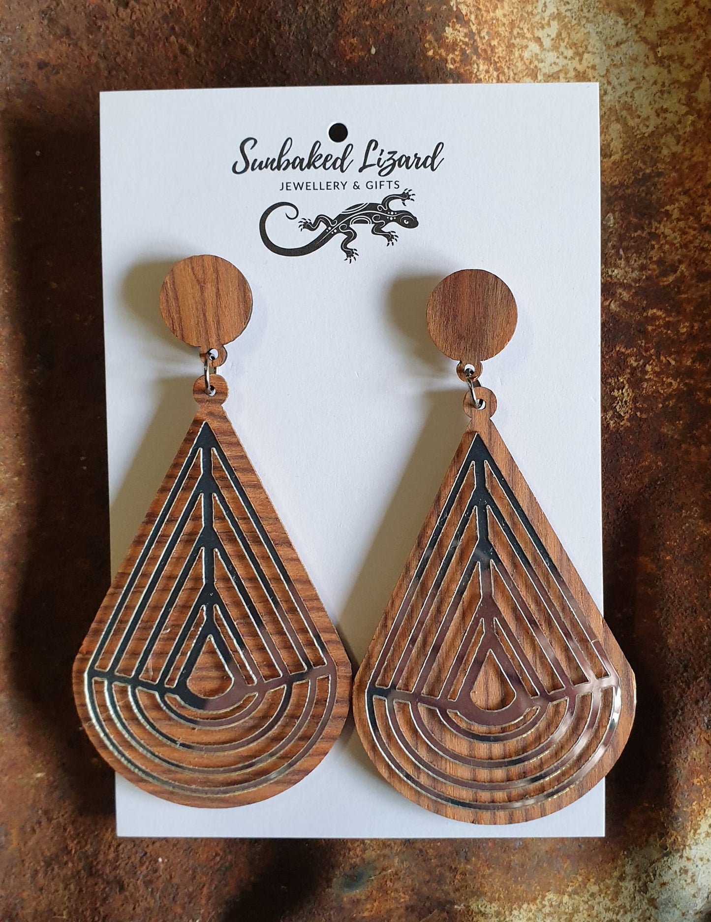 Timber Droplet with Metal Feature (2 Colours Available)