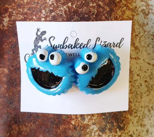 Large Cookie Monster Studs