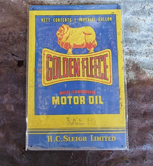 Golden Fleece Oil Tin Sign