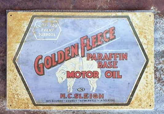 Golden Fleece Oil Tin Sign