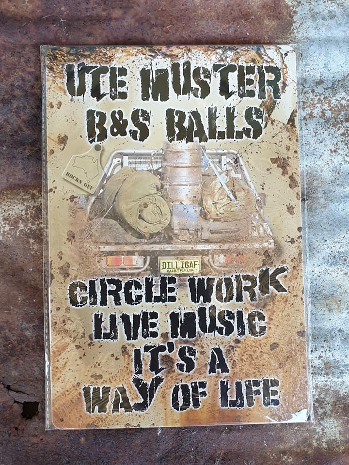 Ute Muster Tin Sign