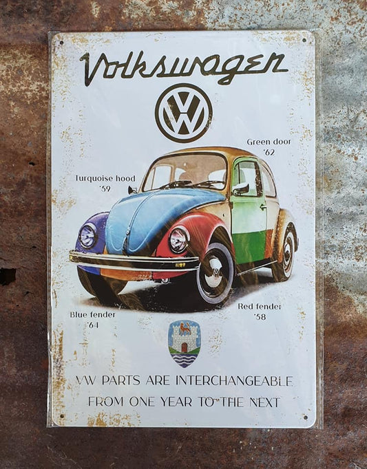 VW Beetle Tin Sign