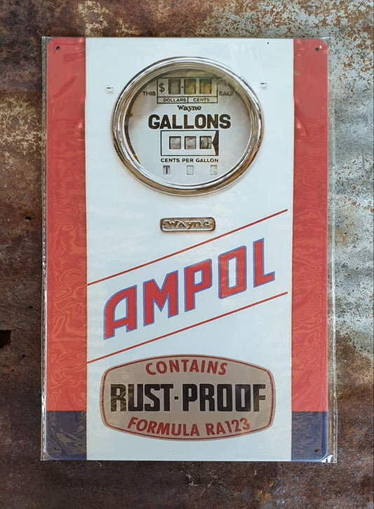 Ampol Pump Tin Sign