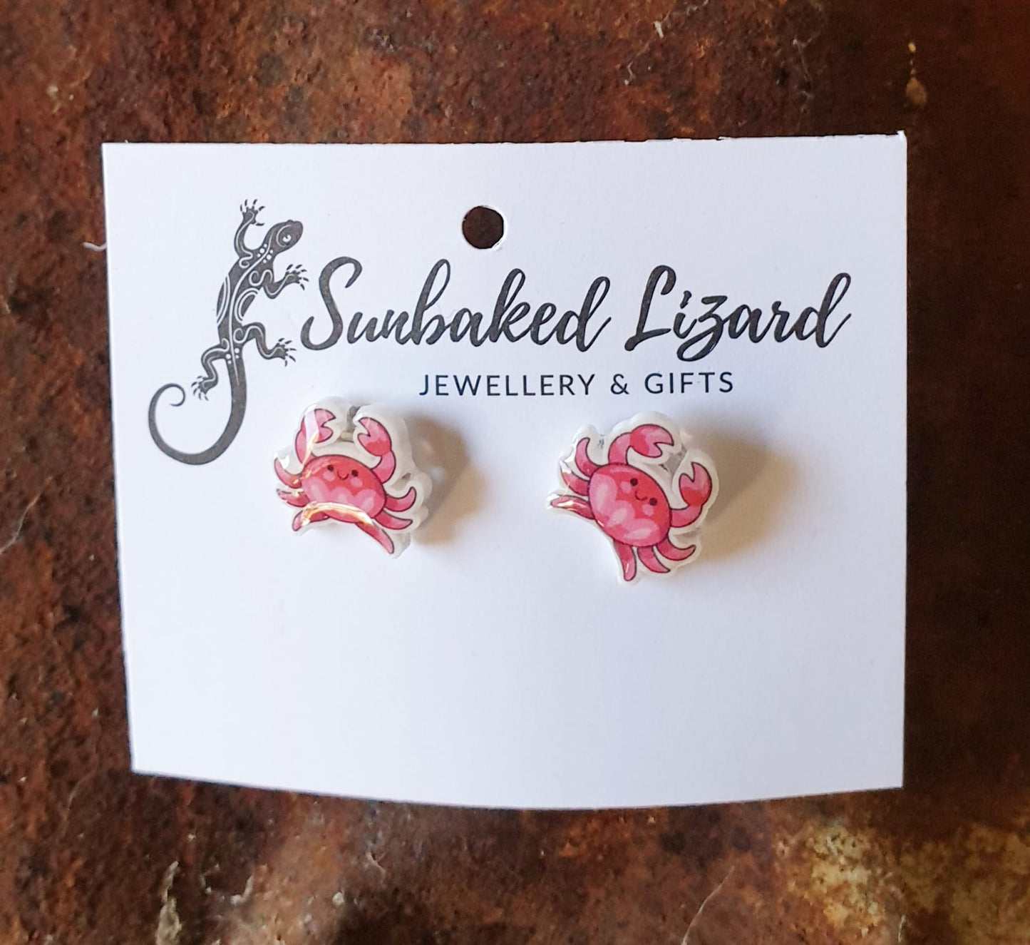 Small Crazy Cute Crab Earrings