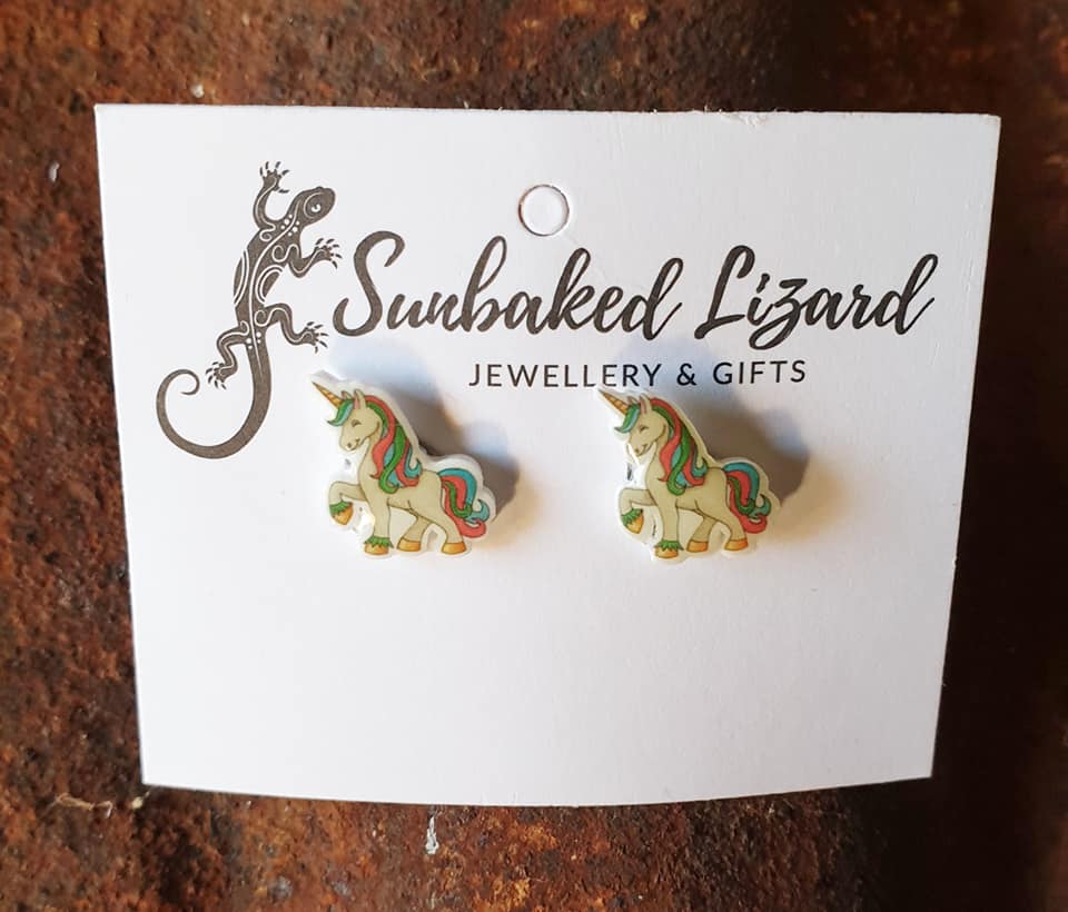 Small Magical Unicorn Stud Earrings