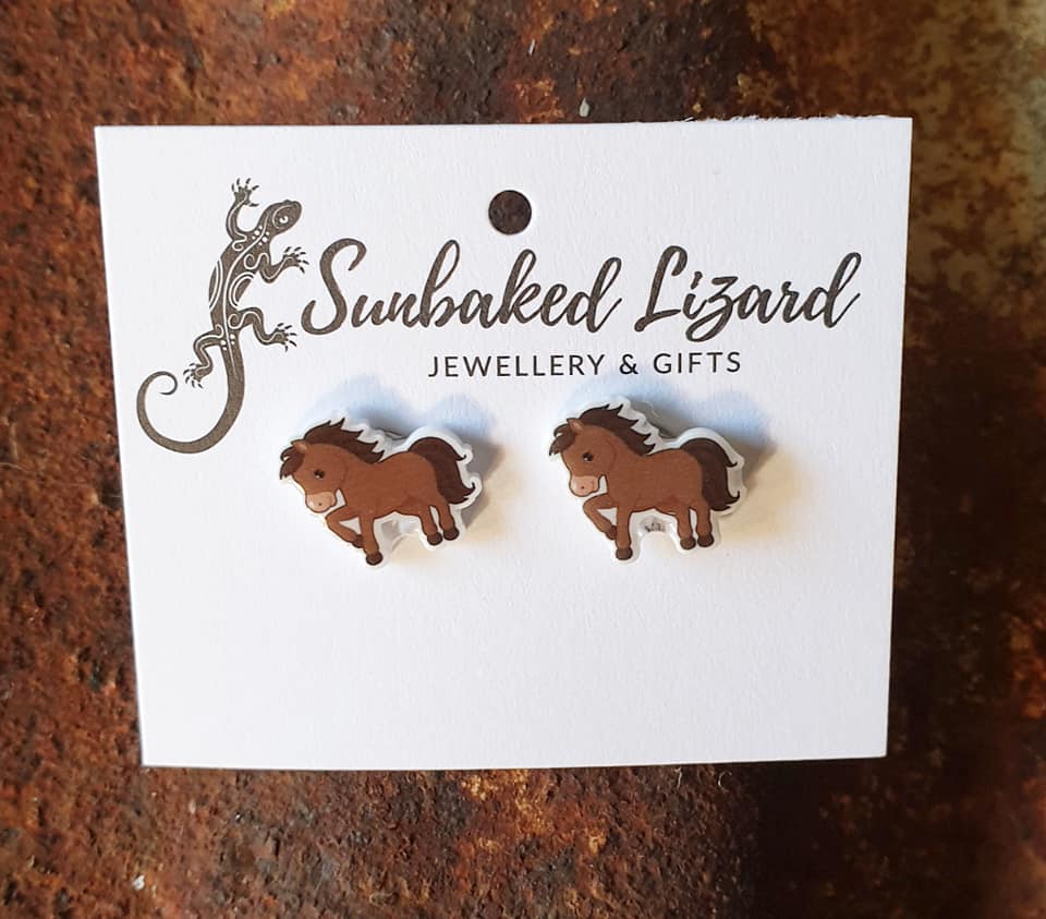 Small Purdie the Pony Stud Earrings