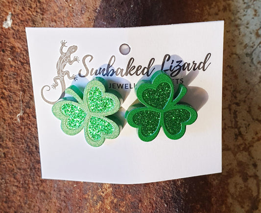 Medium Shamrock Studs