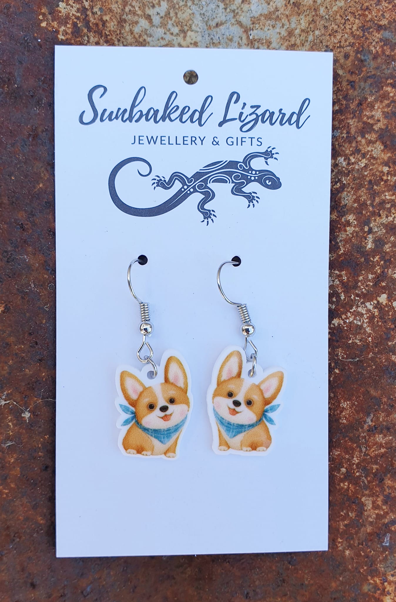 Candy the Corgi Drop Earrings