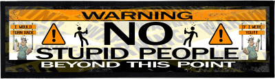 No Stupid People Bar Mat