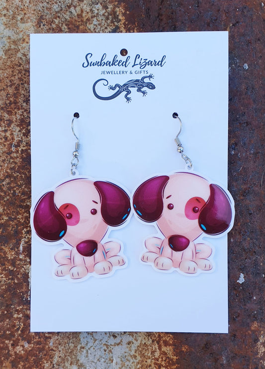 Patch the Puppy Drop Earrings