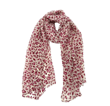 Pink Leopard Hat Scarf